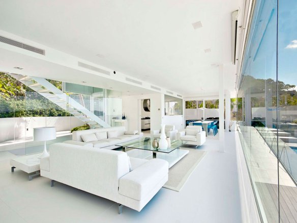 Luxury apartment bay view