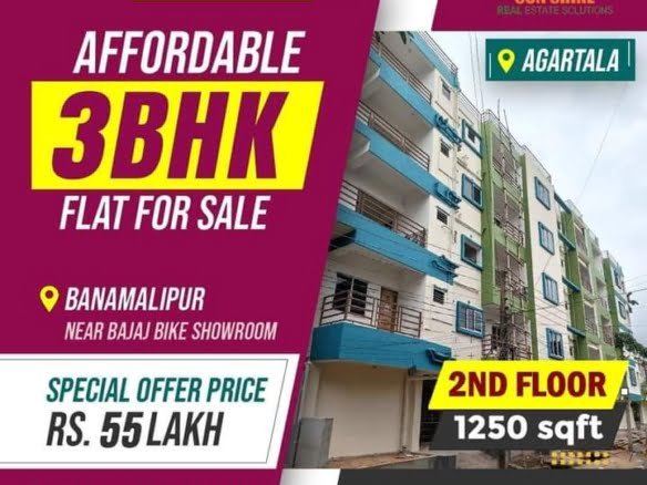 3BHK flat for sale in agartala banamalipur