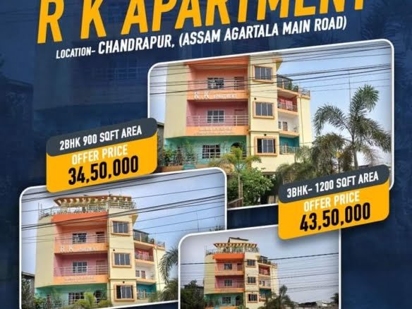 R K appartment 3bhk,2bhk ready to move in agartala