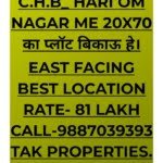 CHB Hari Om nagar me plot for sale jodhpur
